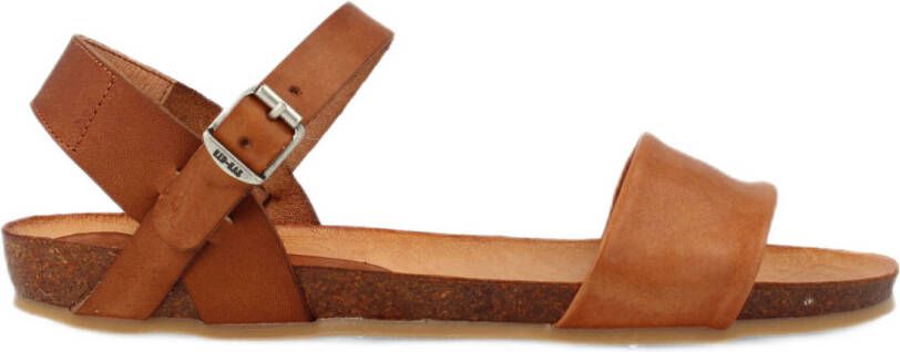 Red Rag leren sandalen cognac