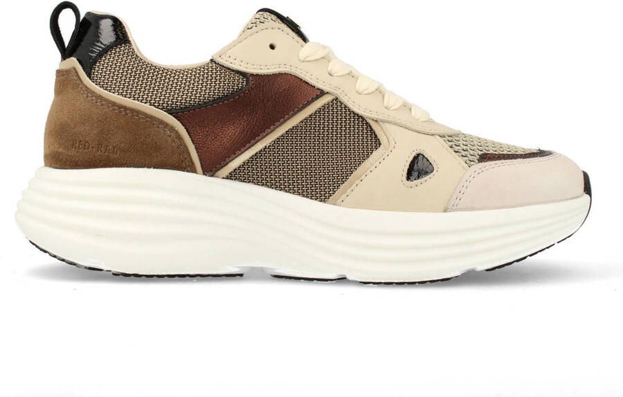 Red Rag chunky leren sneakers beige