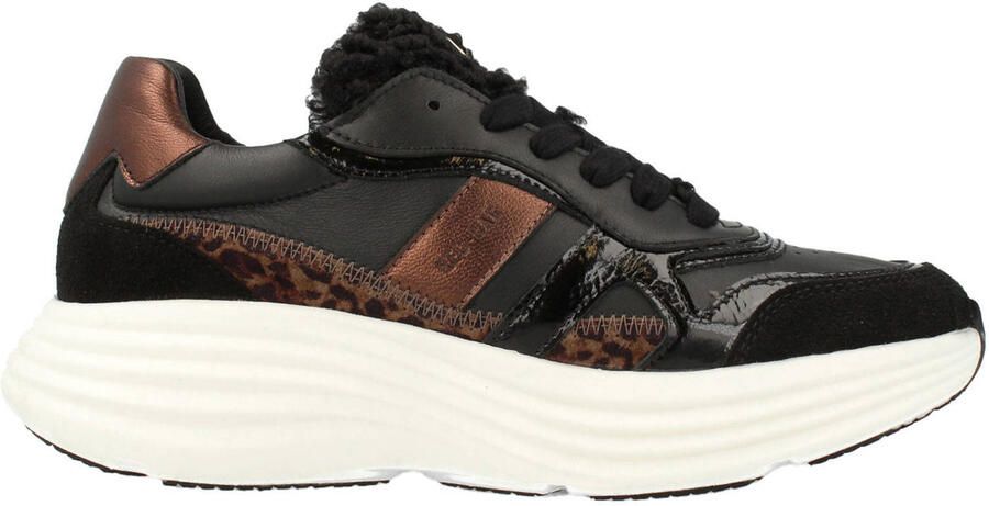 Red Rag chunky leren sneakers zwart