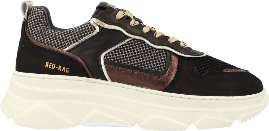 Red Rag chunky suède sneakers zwart