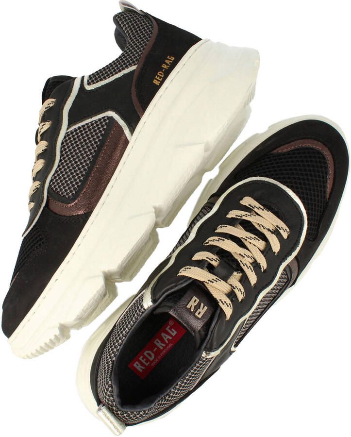 Red Rag chunky suède sneakers zwart