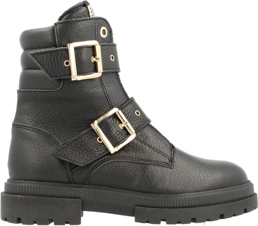 Red Rag leren enkelboots zwart