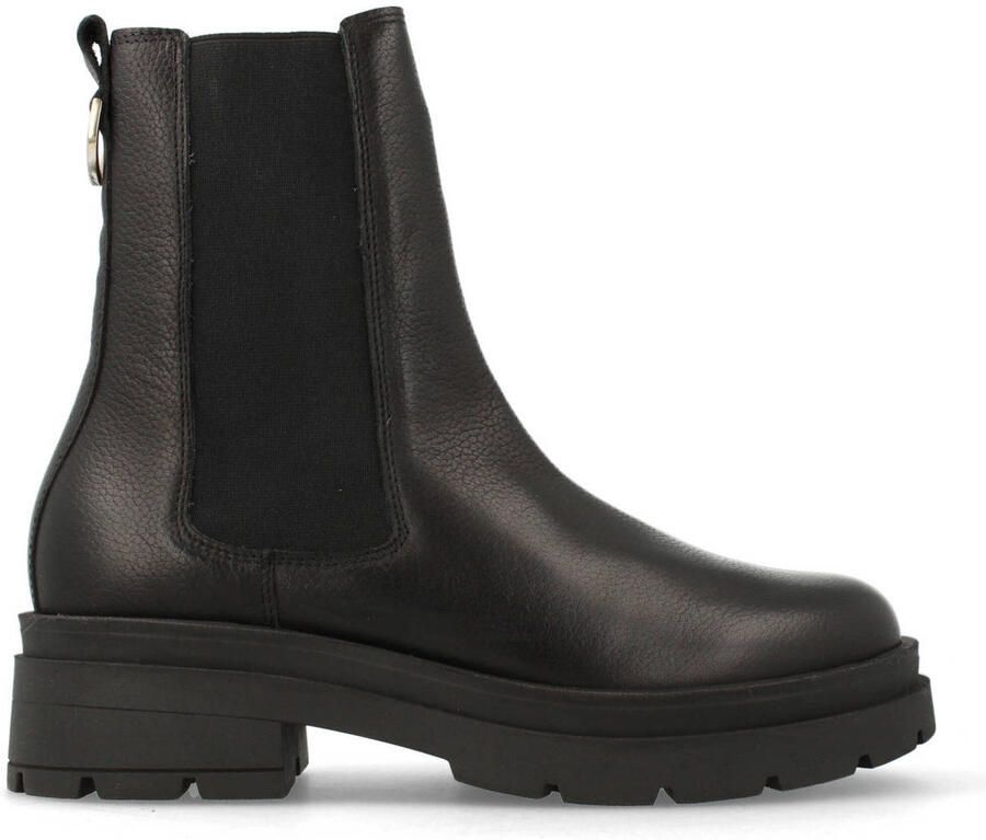 Red Rag leren enkellaarzen zwart