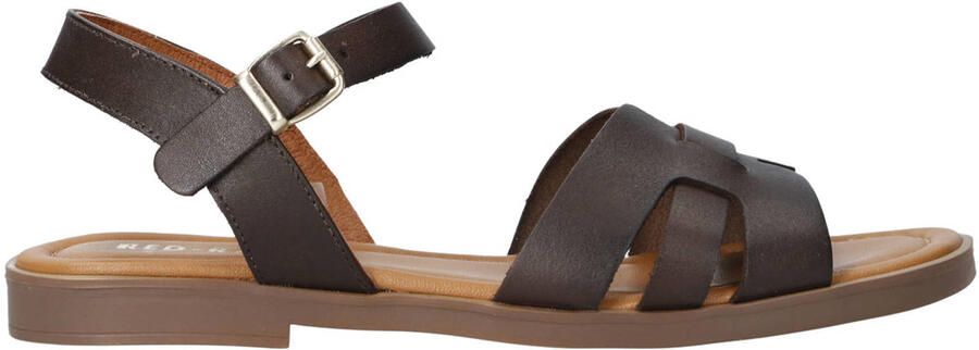 Red Rag leren sandalen donkerbruin