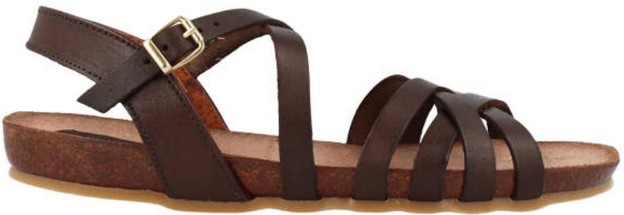 Red Rag leren sandalen donkerbuin