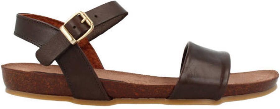 Red Rag leren sandalen donkerbuin