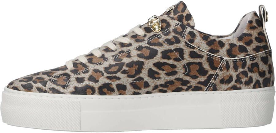 Red Rag leren sneakers met panterprint beige bruin - Foto 2