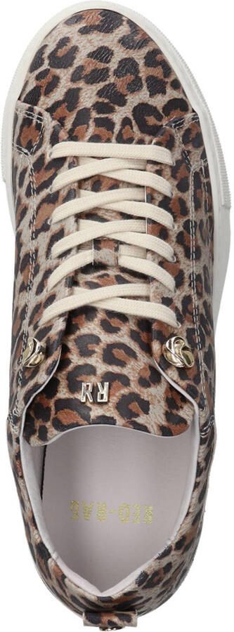 Red Rag leren sneakers met panterprint beige bruin - Foto 3