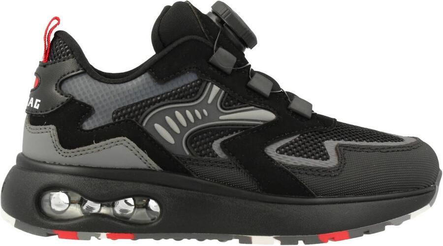 Red-Rag 15877 speedlace sneaker zwart combi