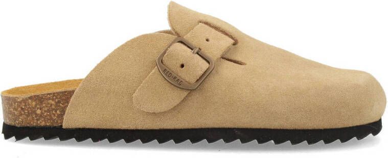 Red Rag suède clogs beige