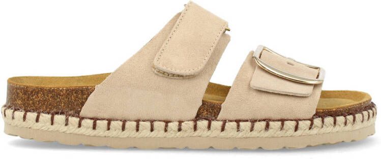 MW RED-RAG Beige suede sandalen | 78020