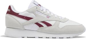 Reebok Classics Classic Leather sneakers wit donkerrood