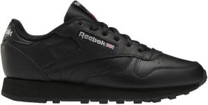 Reebok Classic Leather CL LTHR Sneakers Sportschoenen Schoenen Leer Zwart GY0960