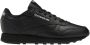 Reebok Classic Leather CL LTHR Dames Sneakers Sportschoenen Schoenen Leer Zwart GY0960 - Thumbnail 1