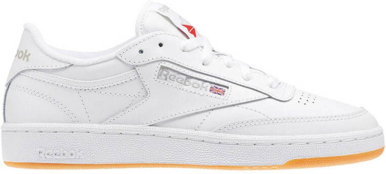 Reebok Club C 85 white light grey gum Wit Leer Lage sneakers Dames