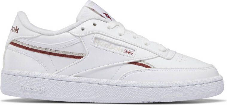 Reebok Classics Club C 85 sneakers wit donkerrood zand
