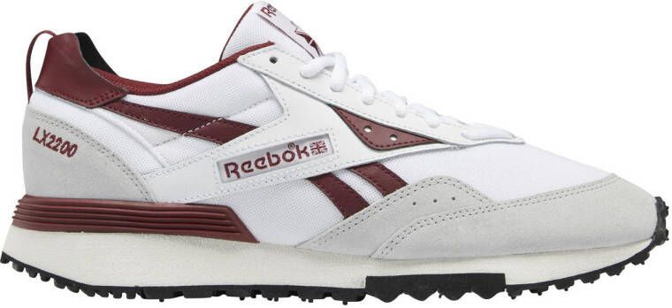Reebok Classics LX2200 sneakers wit donkerrood grijs