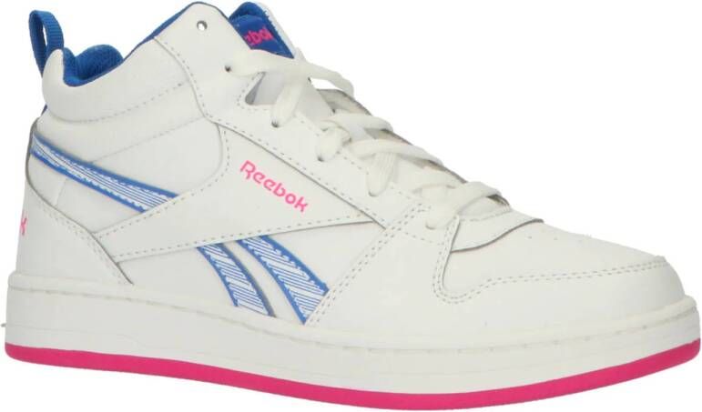 Reebok Classics Royal Prime Mid 2.0 sneakers wit blauw rood Imitatieleer 30.5