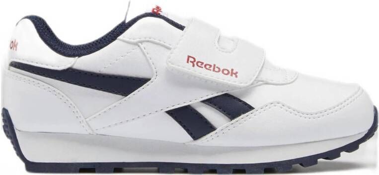 Reebok Classics Royal Prime sneakers wit donkerblauw rood Jongens Meisjes Imitatieleer 30.5