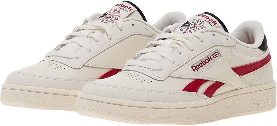 Reebok Club C Revenge leren sneakers ecru rood - Foto 3
