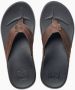 Reef Cushion Phantom Leather Heren Slippers Black Brown - Thumbnail 1