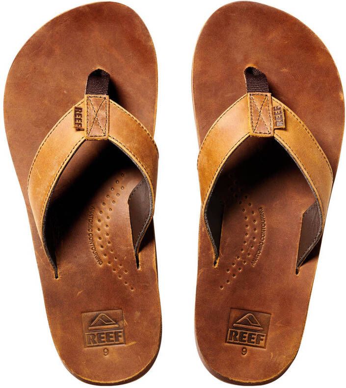 Reef Drift Classic leren teenslippers cognac