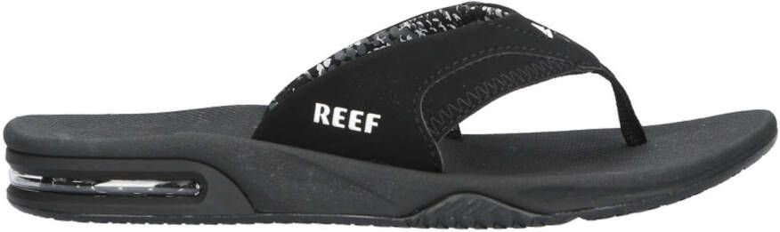 Reef Fanning nubuck teenslippers zwart