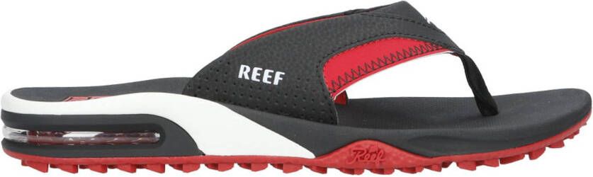 Reef Fanning Pregame teenslippers zwart rood