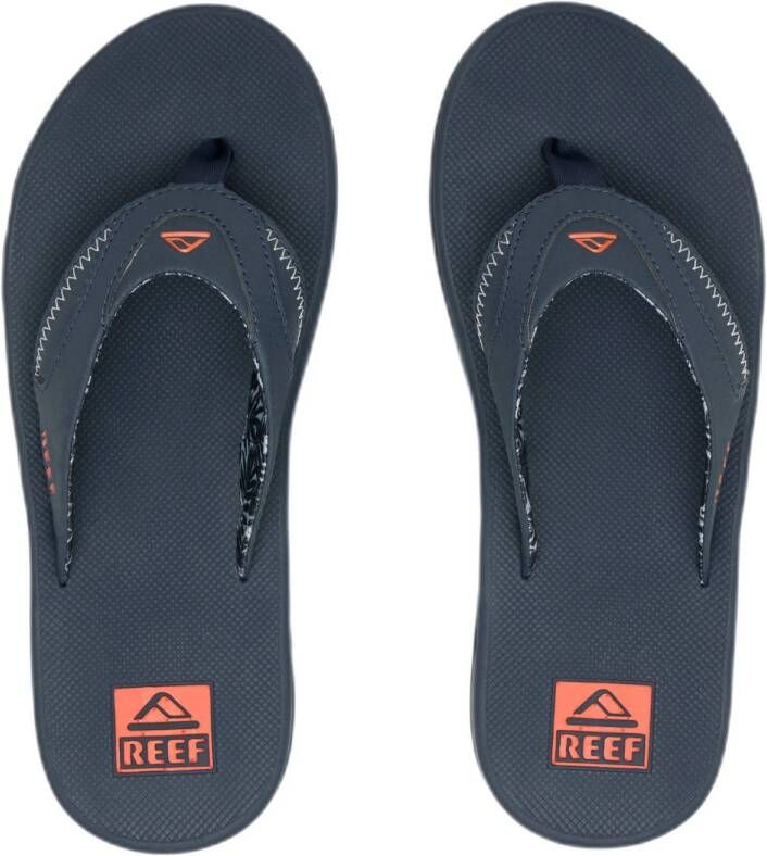 Reef Fanning teenslippers donkerblauw oranje