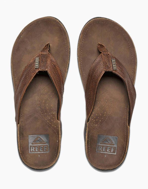 Reef J-Bay III leren teenslippers bruin