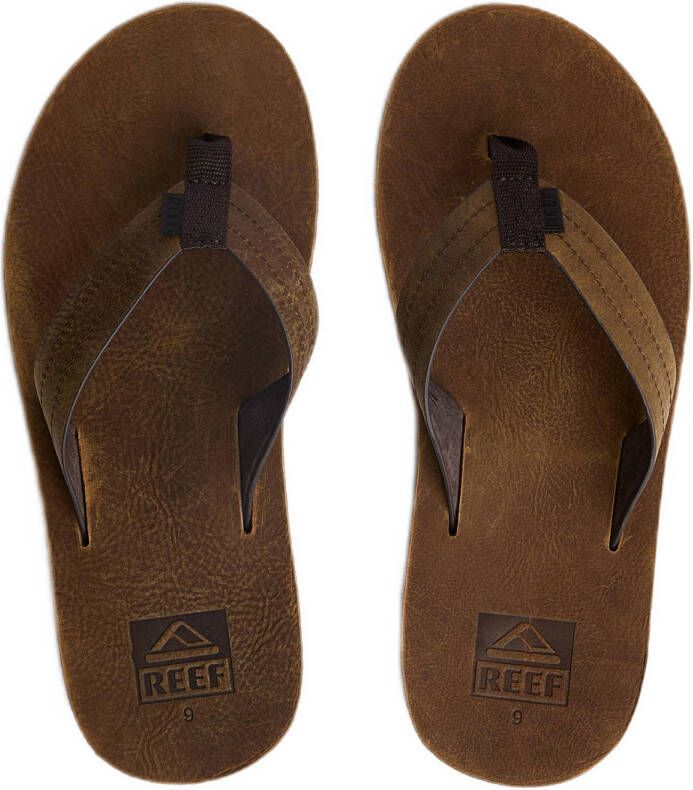 Reef J-Bay III leren teenslippers cognac - Foto 4
