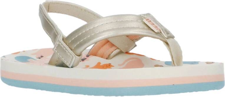 Reef Little Ahi teenslippers met hielbandje goud