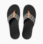 Reef Ortho Wovenblack White Dames Slippers Zwart Wit - Thumbnail 1