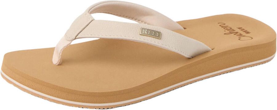 Reef Baja Sands leren teenslippers ecru - Foto 7