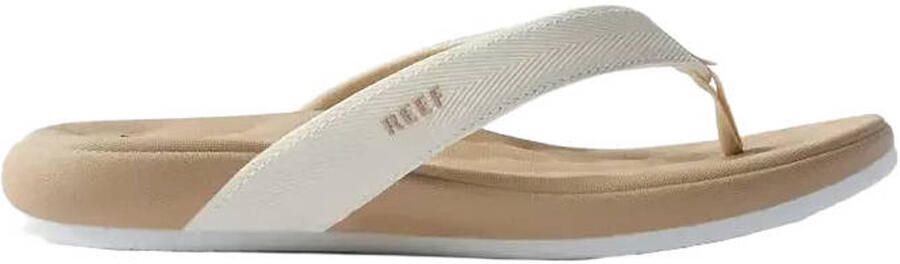 Reef Cushion Melody leren teenslippers ecru - Foto 6