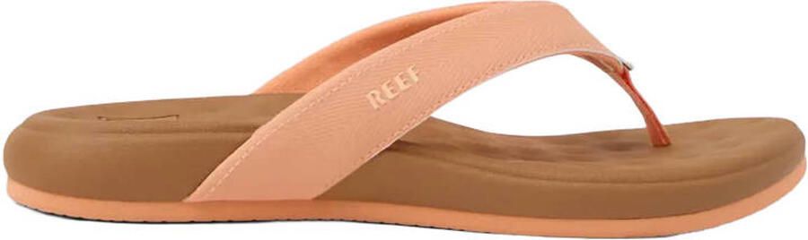 Reef Cushion Melody leren teenslippers zalm - Foto 3