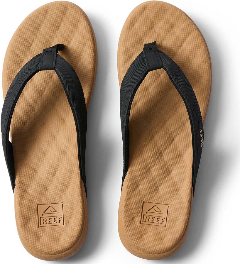 Reef Cushion Melody leren teenslippers zwart - Foto 6