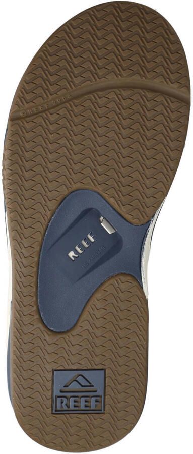 Reef Fanning leren teenslippers blauw ecru - Foto 3