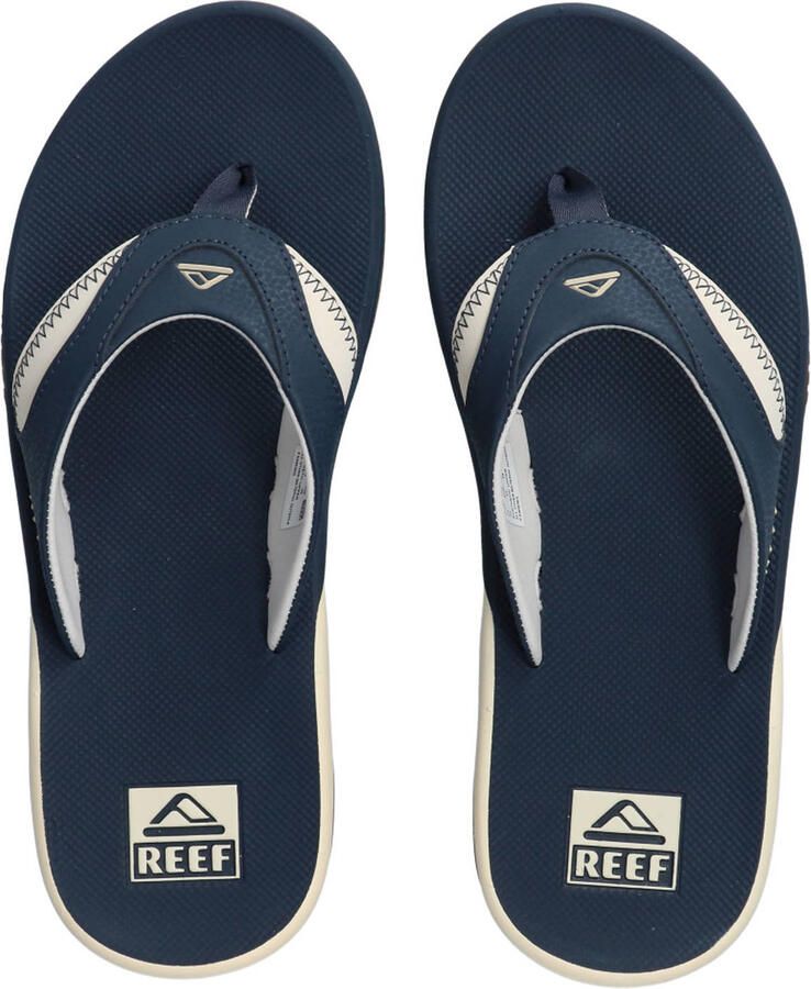 Reef Fanning leren teenslippers blauw ecru - Foto 2