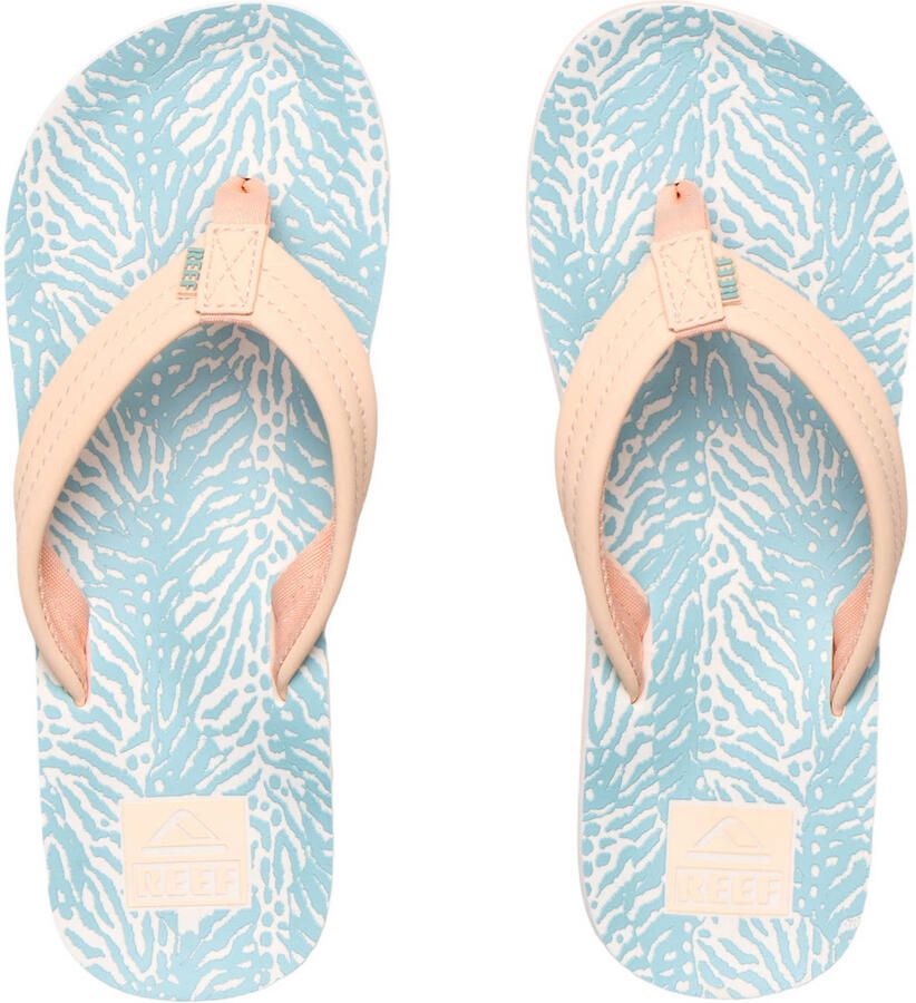 Reef Kids Ahi teenslippers blauw koraal