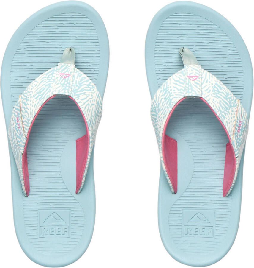 Reef kids Santa Ana slippers blauw wit