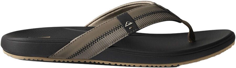 Reef leren teenslippers taupe