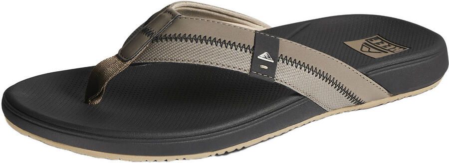 Reef leren teenslippers taupe - Foto 2