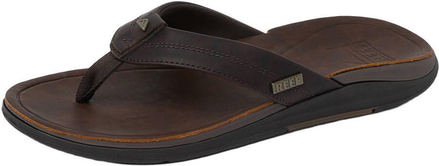 Reef Offshore leren teenslippers donkerbruin - Foto 2
