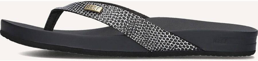 Reef Cushion Court Teenslippers Zomer slippers Dames Zwart