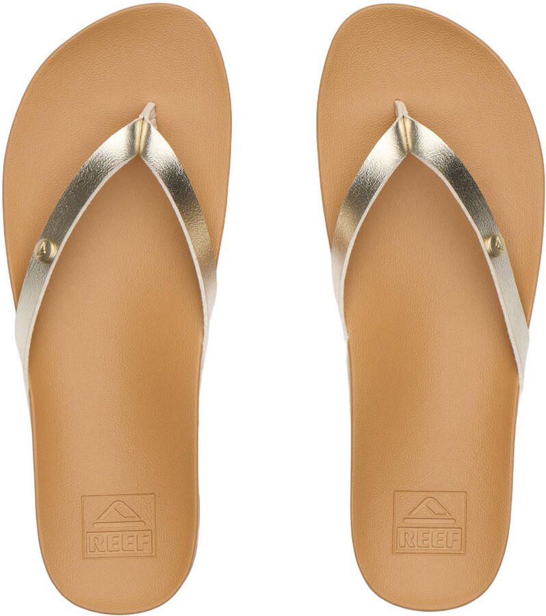 Reef Vista Ivy leren teenslippers goud - Foto 6