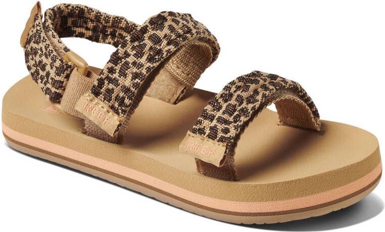 Reef sandalen met panterprint beige bruin