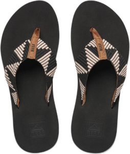 Reef Spring Woven Dames Teenslippers Ci6717 Kleur Zwart