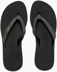 Reef Star Cushion Sassy Dames Slippers Zwart Zilver