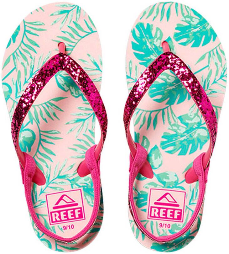 Reef teenslippers met hielbandje roze met glitters Meisjes Rubber 21-22